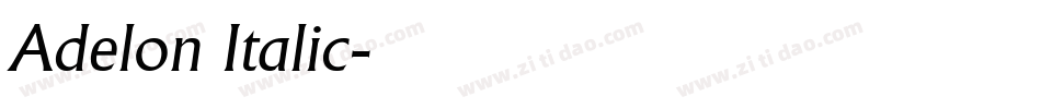 Adelon Italic字体转换